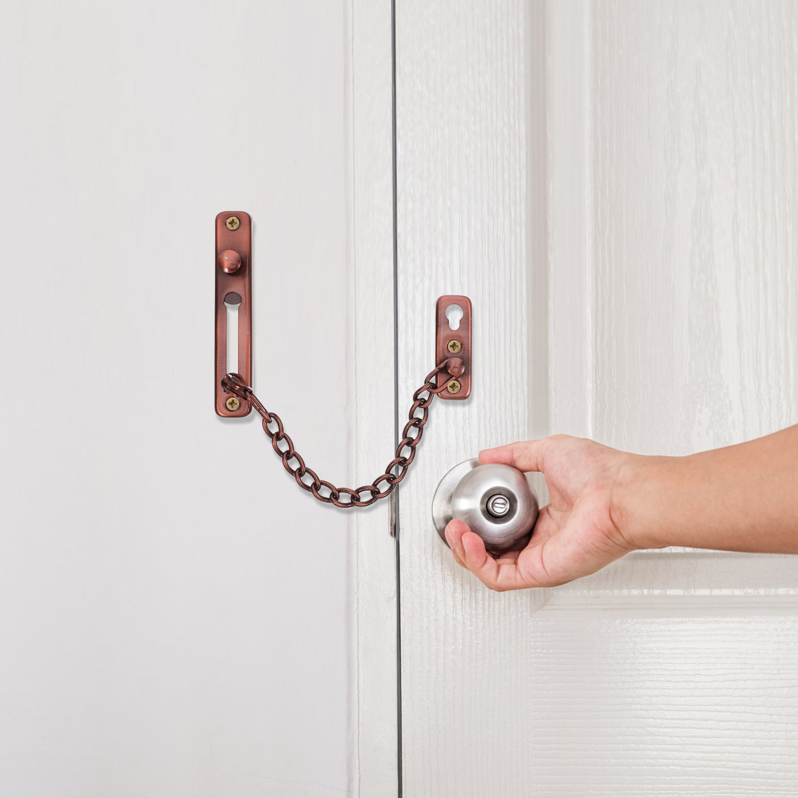 قطعتان من سلسلة قفل الأبواب ال - مراجعة Security Chain Door وسعره