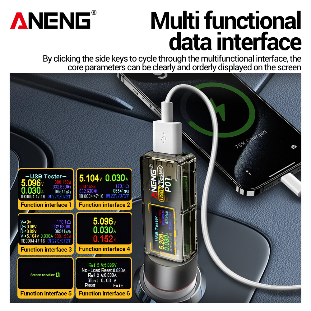 جهاز اختبار USB ANENG P01، مقي - مراجعة Co Detector Plug وسعره
